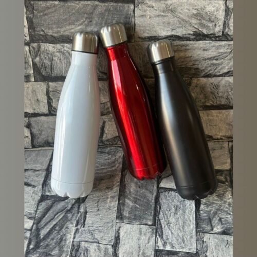 Silver-top steel bottles