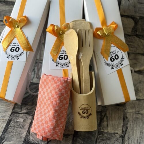 Customized and packaged 2napkins and spatula set