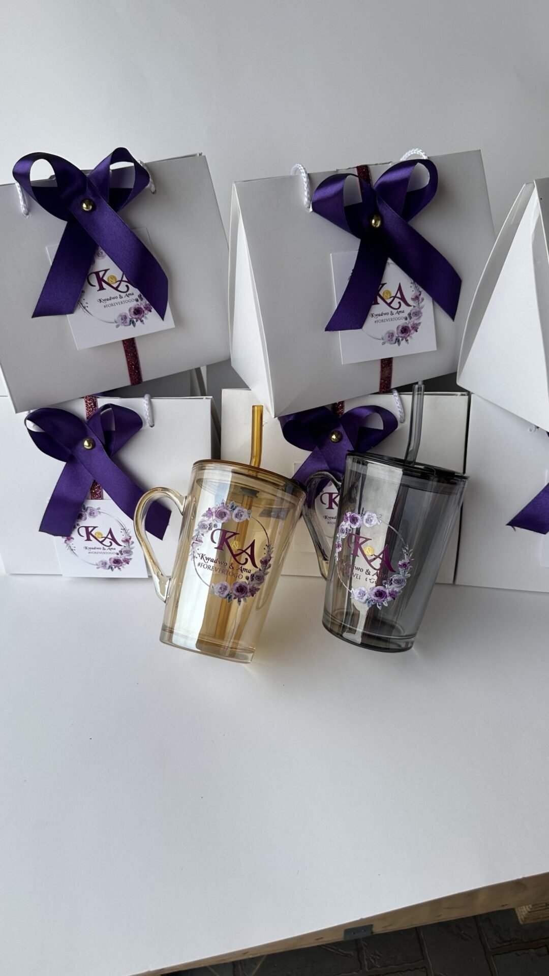 Glass tumblr with handle (Customized and Packaged)