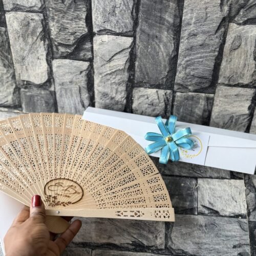 Customized & Packaged Wooden fan