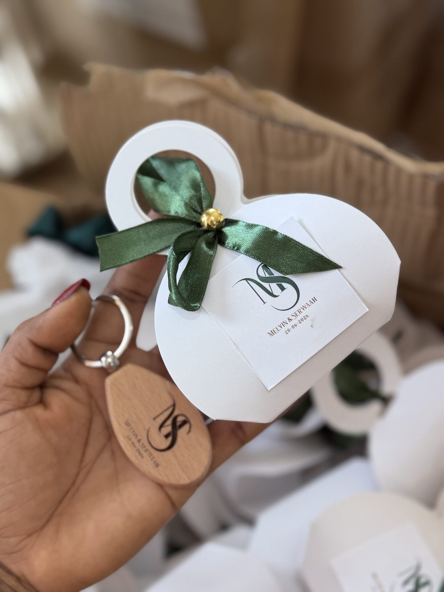 Oval shape wooden Keyholder (customized and packaged)