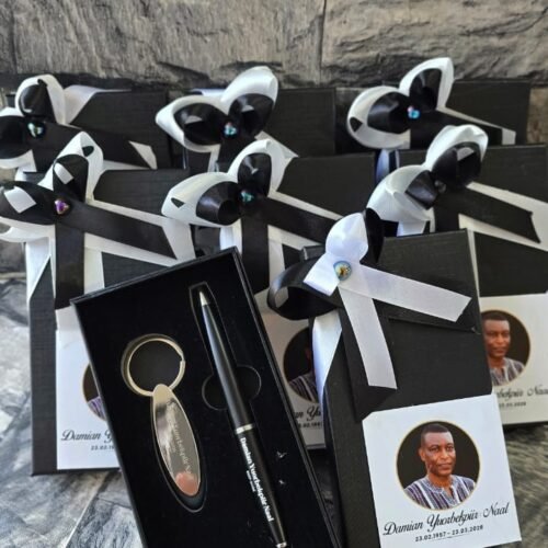L shape metal Keyholder and pen set (customized and packaged)
