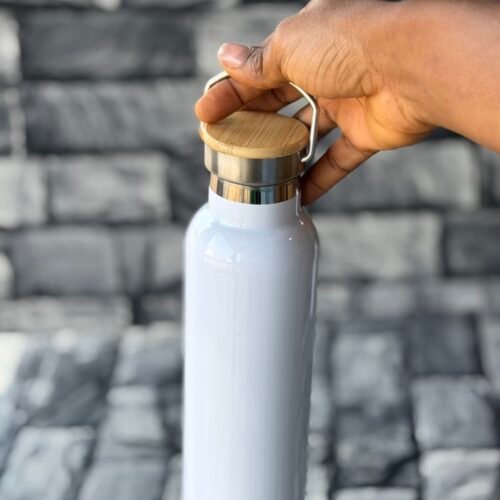 750ml Stainless steel vacuum temperature flask with wooden lid(sublimation)