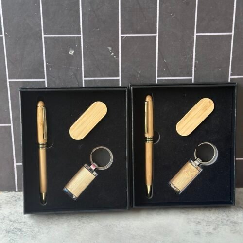 3in1 wooden(pen, 16GB pendrive and keyholder) set