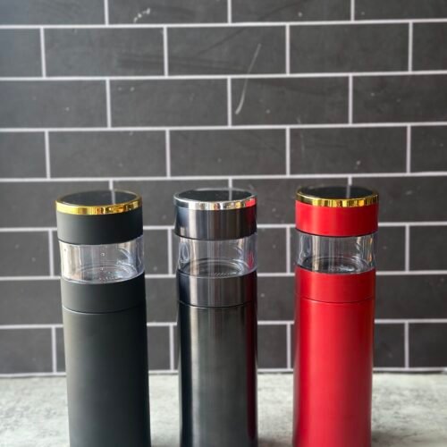 Glass necked thermos flask