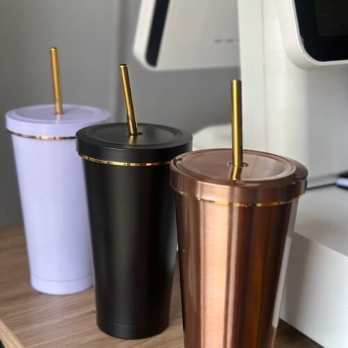 steel cup with lid without handle