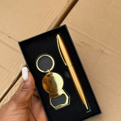 Gold(Opener/keyholder) and Gold pen set
