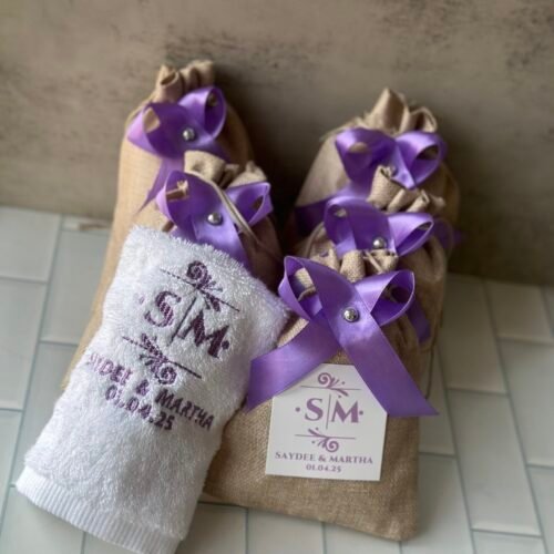 customized and packaged face towel