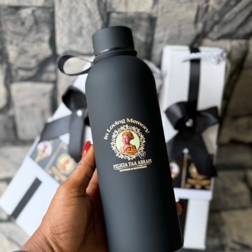 (500ml Round Bottle flask with handle (Customized and packaged)