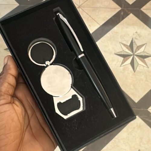 Silver-black (Opener/Keyholder) and Black pen Set