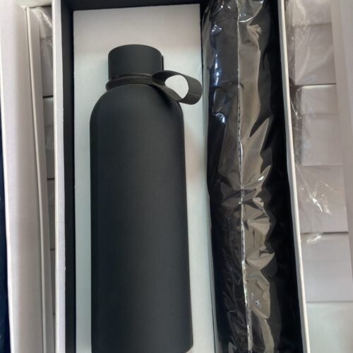 Flask and umbrella set