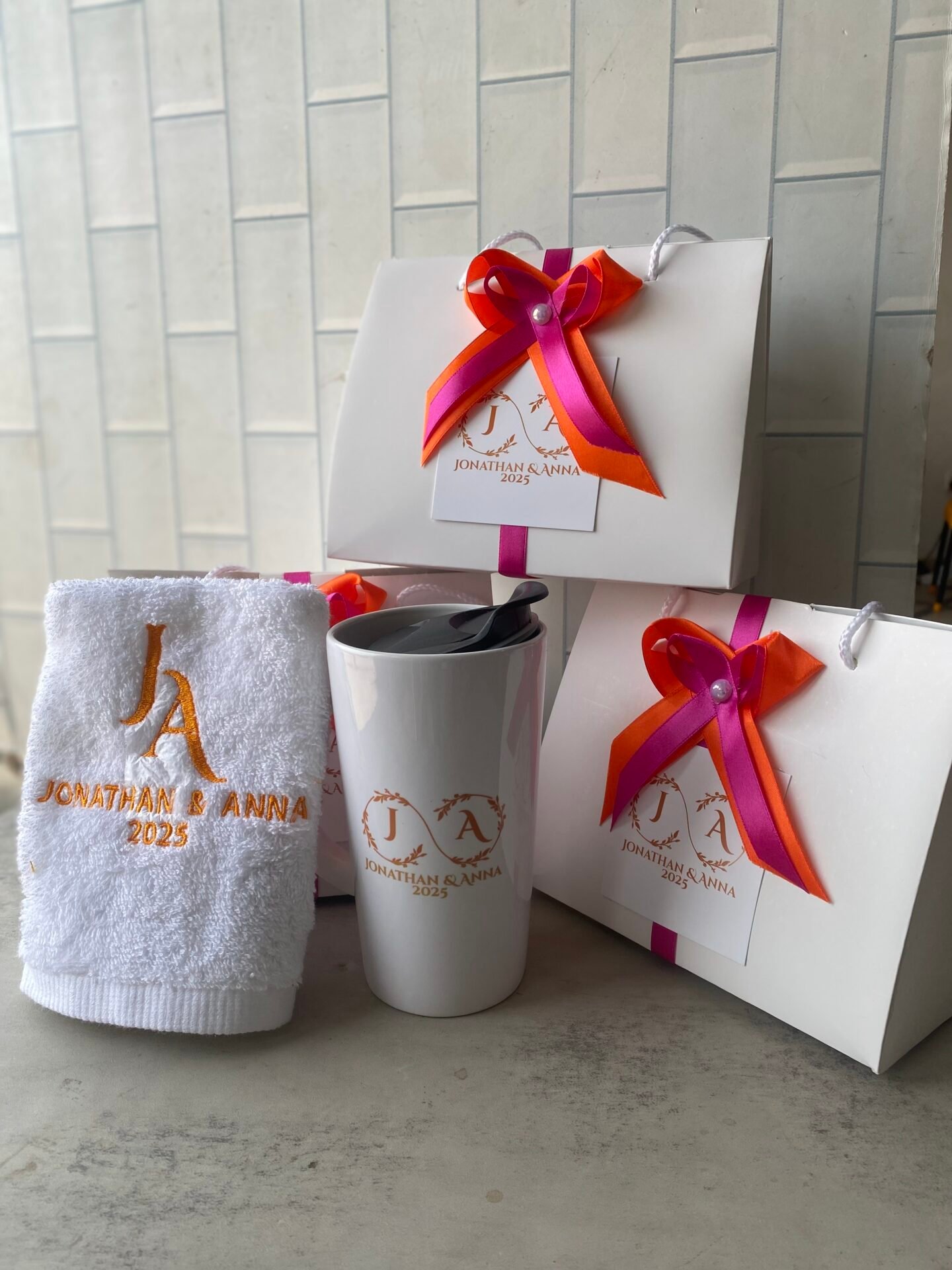 V shape and facetowel (customized and packaged) - Image 2
