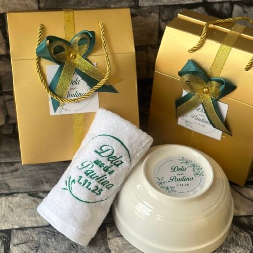 Bowl and Towel (customized and packaged)