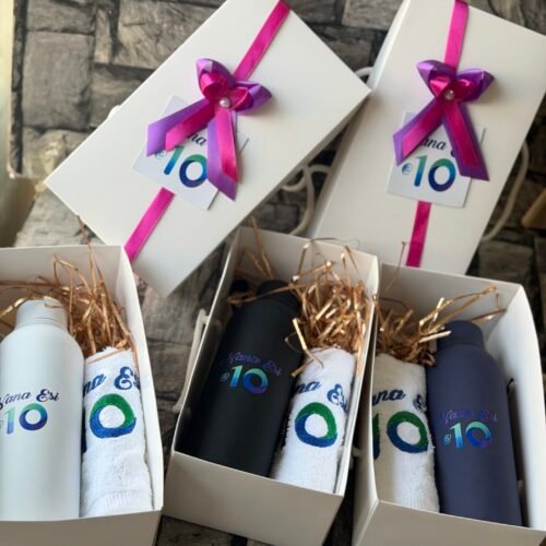 Round bottle with facetowel (Customized and packaged)