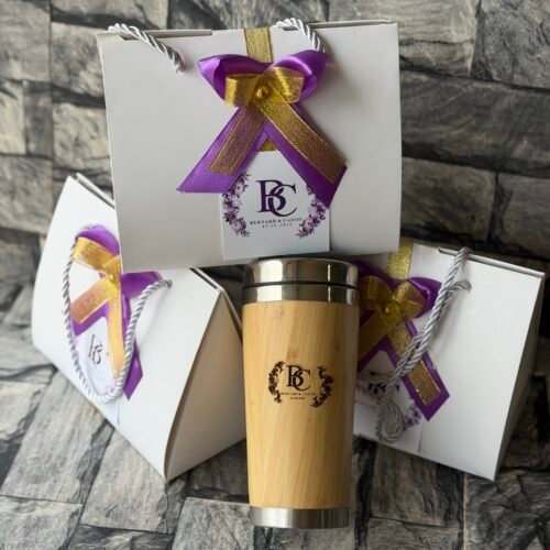 450ml Bamboo travel mug (customized and packaged )