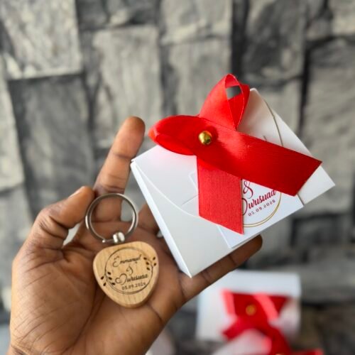love shaped keyholder customized and packaged