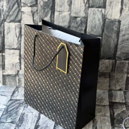 Black and Gold paper bag (26x32x12)-12pcs