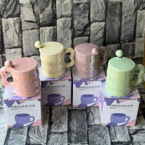 450ml Bubble chrome ceramic mug