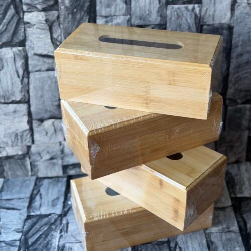 100% wooden tissue boxes