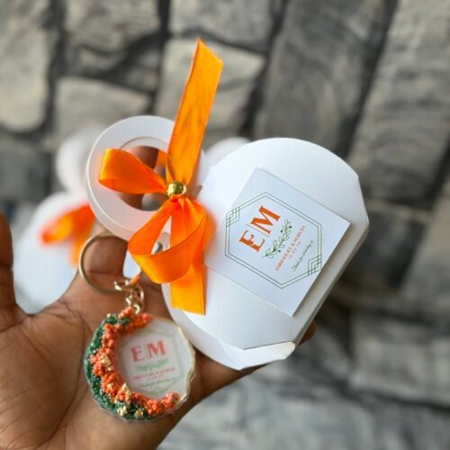 Resin keyholder customized and packaged