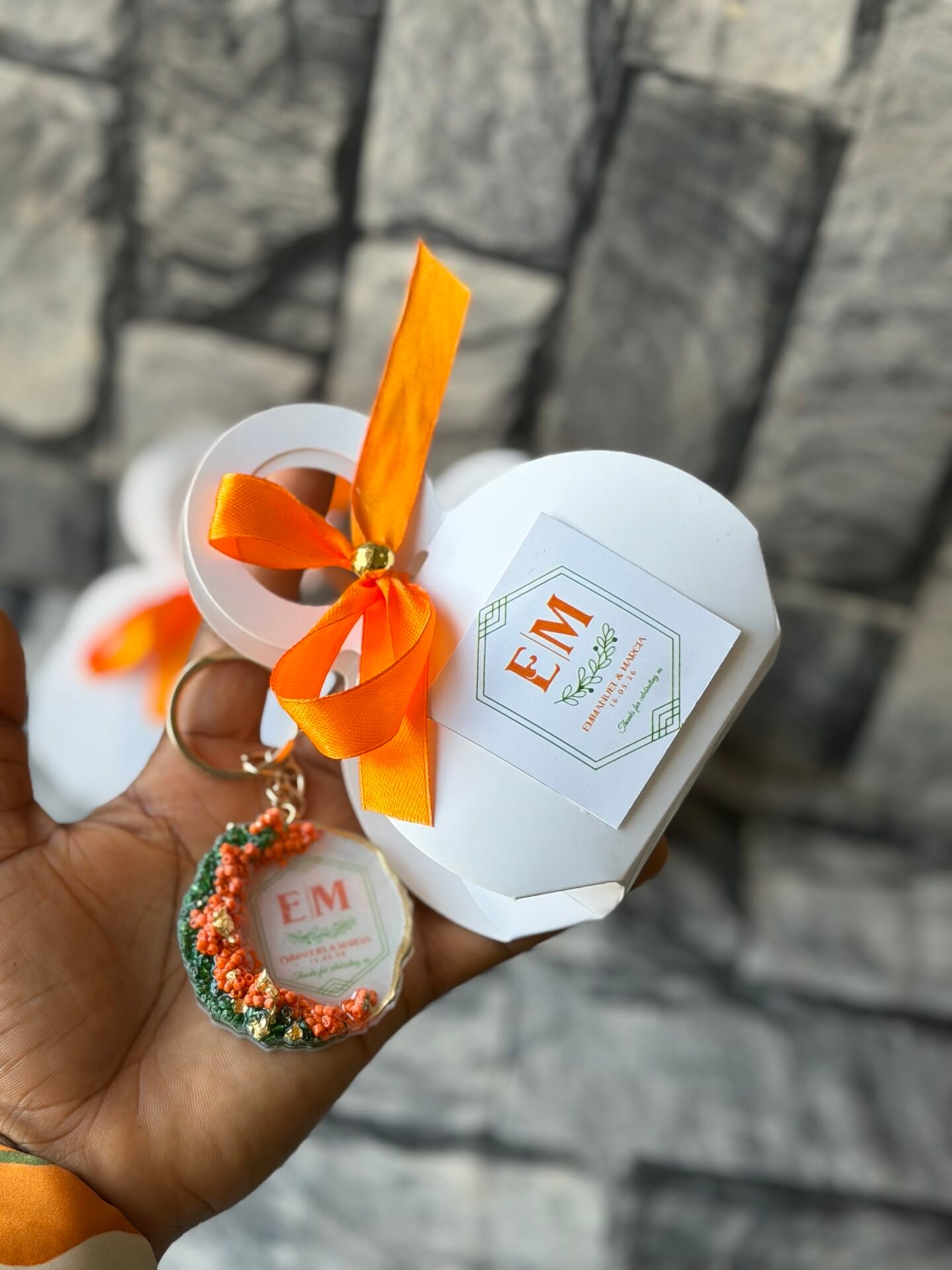 Resin keyholder customized and packaged