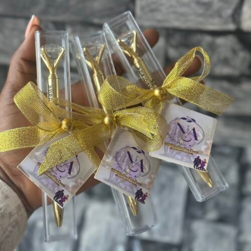 Gold diamond pen (customized and packaged)