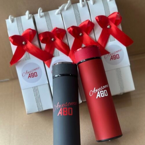 Smooth textured Flask customized and packaged