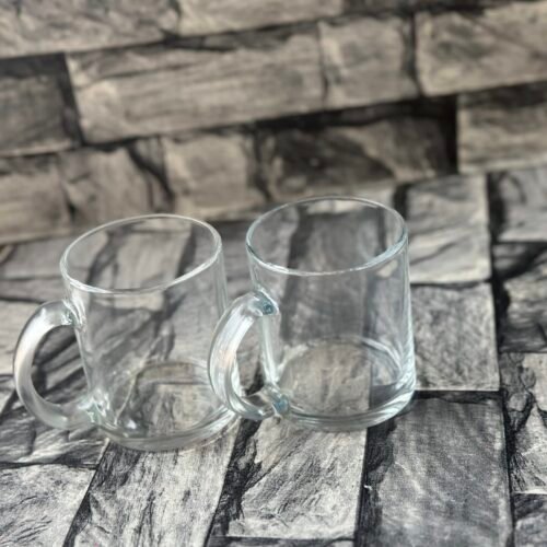Glass cup with handle
