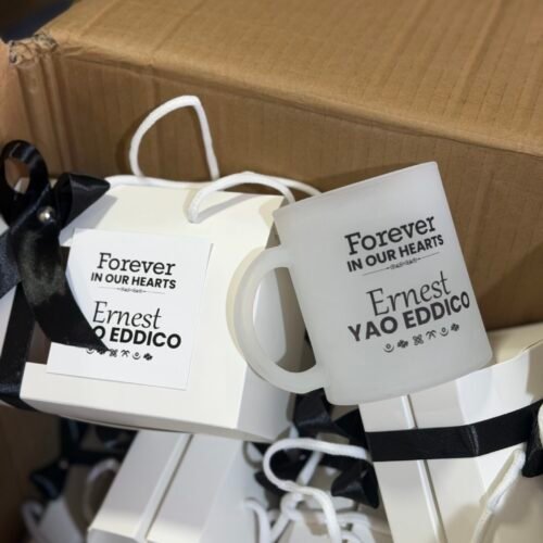 Frosted mug (customized and packaged)